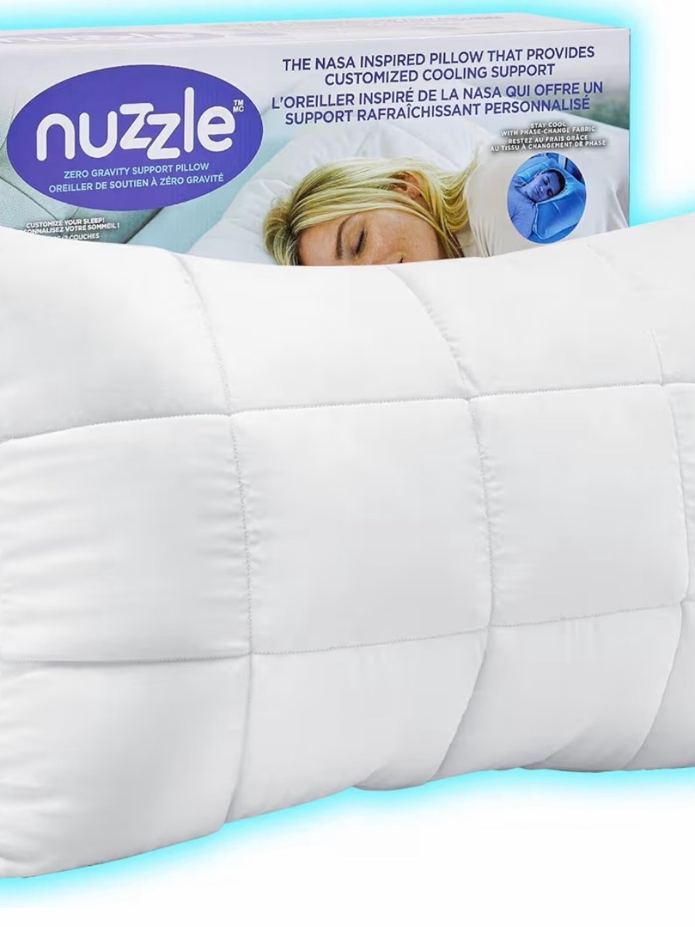 2 Nuzzle Adjustable Cooling Pillows โ Standard Size โ NEW in Package - Picture 2 of 10